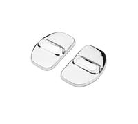 Compatible with Smart 451 for Fortwo for Forfour 2016 2017 2018 2019 2020 Car Door Lock Cover Case Sticker Accessories Car Modification(Silver)