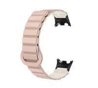 Compatible With Smartwatch Straps 8 Piece Magnetic Silicone Watch Strap Dual Color Clasp Quick Disassembly Breathable And Soft Suitable For Both Men And Women(Milk Tea Starlight,Black Head Clasp)