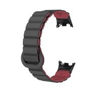 Compatible With Smartwatch Straps 8 Piece Magnetic Silicone Watch Strap Dual Color Clasp Quick Disassembly Breathable And Soft Suitable For Both Men And Women(Black WIne Red,White Head Clasp)