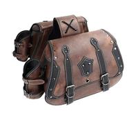 Compatible with Softail for Shadow for V-Star Motorcycle Saddlebags Throw Over Side Bag Luggage Storage Tool Bags Accessories Motorbike Panniers(Brown)