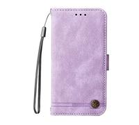 Compatible with Sony Xperia 1VI 2024 Case, PU Leather Folio Flip Wallet Case with Card Holder Kickstand, Shockproof Phone Cover for Sony Xperia 1VI 2024, Purple
