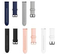 Compatible with Spade & Co Health Smartwatch 4 bands, Silicone Replacement Soft Band Wristbands Straps with Stainless Steel Buckle Compatible with Spade & Co Health Smartwatch 4 1.85 Inches (5 Pack)