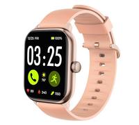 Compatible with Spade & Co Health Smartwatch 4 bands, Silicone Replacement Soft Band Wristbands Straps with Stainless Steel Buckle Compatible with Spade & Co Health Smartwatch 4 1.85 Inches (Pink)