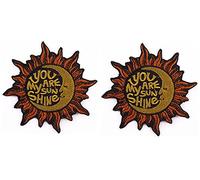 Compatible with Sun Moon You are My Sun Shine Patch Embroidered Applique Iron On Sew On Emblem for Outdoor Sport 2 Pcs