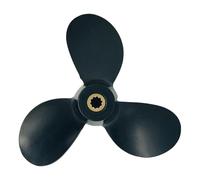 Compatible With SUZUK 4HP 5HP 6HP Outboard Propeller 7 1/2x6 Boat Moto Aluminum 10 Tooth Spline Engine Part 58110-91JL0-019 3 Blades Black