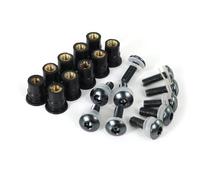 Compatible With Suzuki For TL1000R For TL1000S For DL650 For DL1000 10 Pcs Motorcycle For M5 Windshield Deflectors Bolts Kits Wind Screws Set(Metallic)