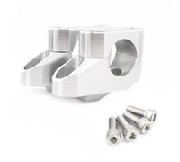 Compatible With Suzuki For V-STROM 1050 2020 For DR-Z400SM 2007-2020 28mm 1 1/8" Offset Handlebar Risers Back Moved For Up Fat Bar Motorbike motorbike handlebar riser(Silver)