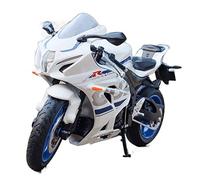 Compatible with Suzuki GSX-R1000 1:12 Vehicle Model Ornament Alloy Simulation Car Racing Street Car Motorbike Model Operable Multi-colour(White)