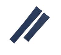 Compatible With Tag Heuer Concept F1 22mm Silicone Fold Buckle With Tool Watchbands Racing 300 Tiger Calila Arc Rubber Replace Watch Strap(Blue-No Buckle)
