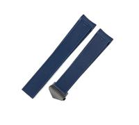 Compatible With Tag Heuer Concept F1 22mm Silicone Fold Buckle With Tool Watchbands Racing 300 Tiger Calila Arc Rubber Replace Watch Strap(Blue-Black-Z5(3.0))