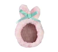 Compatible with Tamagotchi Case with Animal Ears, Soft Plush Cover with Ribbon Bow for Tamagotchi Paradise - Bear & Bunny Shaped Protector for Kids and Collectors (Pink)