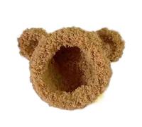 Compatible with Tamagotchi Case with Animal Ears, Soft Plush Cover with Ribbon Bow for Tamagotchi Paradise - Bear & Bunny Shaped Protector for Kids and Collectors (Brown)