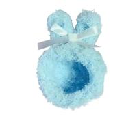 Compatible with Tamagotchi Case with Animal Ears, Soft Plush Cover with Ribbon Bow for Tamagotchi Paradise - Bear & Bunny Shaped Protector for Kids and Collectors (Blue)