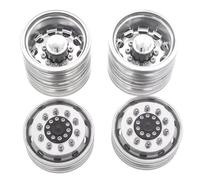 Compatible With Tamiya 1/14 RC Tractor Trailer Cargo Truck Car Upgrade Replacement Parts Accessories 4PCS Wheel Hub RC Wheel Rim Tyre