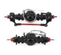 Compatible With Tamiya 1/14 RC Truck Tow Upgrade Parts Accessories Axle Metal Alloy Front Rear Differential Axle Built-in Steel Gear RC Spare Part(Front and Rear)