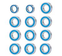 Compatible With Tamiya Blackfoot Monster For Beetle Fast 1/10 RC Car Upgrade Parts 12Pcs Metal Wheel Hubs Axle Sealed Bearing Kit RC Car Accessories