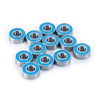 Compatible With Tamiya For Frog For Super For Blackfoot For Stadium For Blitzer RC Car Upgrade Parts 12 Pcs Rubber Sealed Bearing Kit RC Upgrade Spare