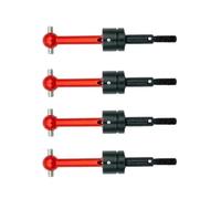 Compatible With Tamiya For TT-01 For TT-02 TA04 1/10 RC Car Upgrade Parts 4 Pcs Metal For Universal Drive Shaft CVD 53792 RC Car Accessories(Red)
