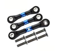 Compatible With Tamiya For TT-02 TT-02T 1/10 Remote Control Car Upgrades Parts Accessories 3Pcs Steering Link Rod Servo RC Car Accessories(Blue)