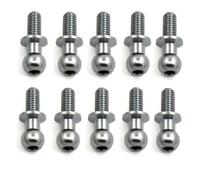 Compatible With Tamiya For TT01 For TT02 For Sakura D5 1/10 RC Drift Car Spare Parts 10Pcs M3 Metal Hex Ball Head Screws RC Repair Parts(Silver)