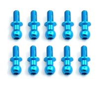 Compatible With Tamiya For TT01 For TT02 For Sakura D5 1/10 RC Drift Car Upgrade Parts For Universal 10Pcs M3 Metal Hex Ball Head Screws RC Car Accessories(Blue)