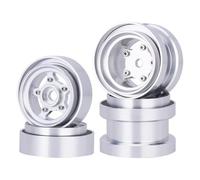 Compatible With Tamiya Frog Grasshopper For Hornet Sand Scorcher 1/10 RC Crawler Car Upgrade Parts Aluminum Wheels Rim Hub Kit(White)