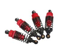 Compatible With Tamiya TA03 TA02 TA01 TA03F XV01 WR-02 GF-01 WR-02CB For HSP 94123 Rc Car Parts 4pcs Aluminum Alloy Shock Absorber Rc car shock absorber(Red)