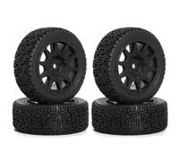 Compatible With Tamiya XV01 XV02 For TT01 For TT02 PTG-2 1/10 RC For Rally Car Upgrade Parts 4pcs 68mm Tires Rubber Tire Wheel Tyre Rc car tires wheels rims(Black)