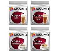 Compatible with Tassimo Machines Costa Coffee T-Discs, Select Any 3 Flavours From our Amazing Range, Including: Latte, Cappuccino, Caramel & Americano, Customize your order