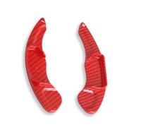 Compatible With Taurus For Edge 2015 2016 2017 2018 For Explorer 2016 2017 2018 Car Steering Wheel Paddle Extension Shifters Gear Vehicle Paddle Shifters(Carbon fiber red)