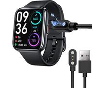 Compatible with Tensky ID208 Smart Watch Charger, 2 Pin Magnetic USB Replacement Charging Compatible with Tensky ID208 / 208BT 1.7" Smart Watch (Black)
