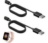 Compatible with Tensky Smart Watch Charger, onetuo Magnetic USB Charging Cable Replacement Charger Cable Compatible with Tensky TK01 Smart Watch 1.5'' (Black+Black)