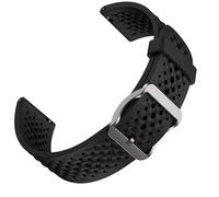 Compatible with Timex Expedition Scout 40mm Band, Silicone band with Metal Buckle Compatible with Timex Expedition, Marlin, Weekender Watch (Black, 20mm size band)