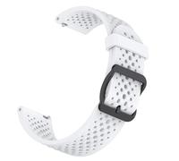 Compatible with Timex Expedition Scout 40mm Band, Silicone band with Metal Buckle Compatible with Timex Expedition, Marlin, Weekender Watch (White, 20mm size band)