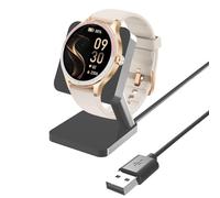 Compatible with TOOBUR DR06 Smart Watch Charger, Blueshaweu Charging Stand Desk Holder Charging Dock Station Compatible with TOOBUR DR06 1.27 Inches Smart Watch (Black)