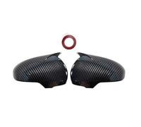 Compatible With Toyota For Mark X For Reiz 2010-2014 2015 2016 2017 Car Housing Cap Rearview Mirror Cover With Turn Signal Light Lamp Door Wing Mirror Shells(Carbon Fiber)