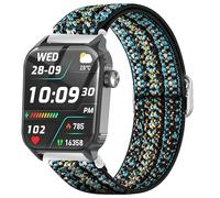 Compatible with TRAUSI Smart Watches Bands, Quick Release Stretch Elastics Nylon Adjustable Replacement Strap Accessories for Men & Women Compatible with TRAUSI TG08 1.83" HD Smart Watches (Bluesky