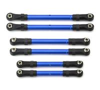 Compatible With Traxxas For Hoss For Slash For Rustler 4WD 1/10 RC Car Upgrade Parts 6Pcs Aluminum Alloy Rode Arm Rod Ends RC Car Accessories(Blue)