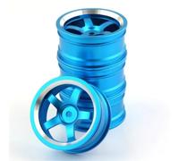 Compatible With Traxxas For HSP 94123 94122 For Tamiya For HPI For Kyosho 4Pcs 52x26mm Aluminum Wheel Rims RC 1/10 On-Road Drift(Blue)
