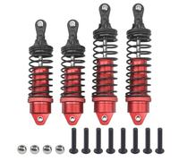 Compatible With Traxxas For Slash For Rustler For Stampede RC Car Upgrade Parts 4Pcs Front Rear RC Shocks Shock Absorber Damper RC Car Shocks Absorber(Red)