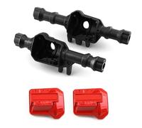 Compatible With Traxxas For TRX4 1/10 RC Crawler Car 2Pcs Metal Front And Rear Axle Housing With Differential Cover Upgrade Parts RC Front Rear Axle(Black)