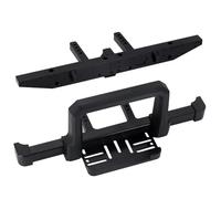 Compatible With Traxxas For Trx4 For Defender 1/10 Rc Car Crawler Body Upgrade Metal Front Rear Bumper Set With Winch Mount And Grill Rc Bumper