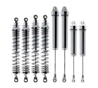 Compatible With Traxxas For Trxs For Unlimited 1/7 RC Car Accessories Parts 8 Pcs Metal Front Rear Shock Absorber 8460 8450 RC Car Shocks Absorber(Silver)