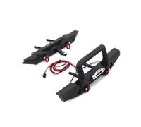 Compatible With TRX-4 For Axial For SCX10 1/10 RC Crawler Upgrade Parts RC Car Metal Front Bumper With Light And Rear Bumper Rc Bumper(Front and Rear)