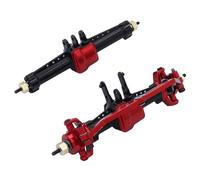 Compatible With TRX-4M 1/18 RC Crawler Car Replacement Upgrade Parts Accessories Aluminum Alloy Front Rear Axle Set RC Front Rear Axle(Red,Front and Rear)