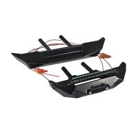 Compatible With TRX4 For Axial SCX10 & SCX10 II 90046 D90 1/10 RC Crawler Upgrade Parts Metal Front Rear Bumper With Lights Rc Bumper
