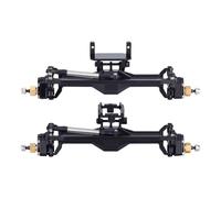 Compatible With TRX4M 1/18 RC Crawler Axle Upgrade Parts +10mm Diamond CNC Portal Axles With Lay Down Servo Mount Links RC Front Rear Axle(Black)