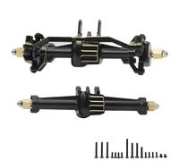 Compatible With TRX4M 1/18 RC Crawler Car Upgrade Parts 2Pcs Complete Brass Aluminum Alloy Front And Rear Axle With Steel Gear RC Front Rear Axle(Black)