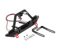 Compatible With Trxs For TRX-4 For Axial For SCX10 90046 RC Crawler Car Upgrade Accessories Parts Front Bumper Metal With 2 Light RC Car Bumper