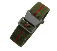 Compatible With Tudor Parachute Qicheng Biwan Little Red Flower Seiko Water Ghost Nylon High Density Knitting 18 20 22mm Watch Strap(Green Red-Black,18mm)
